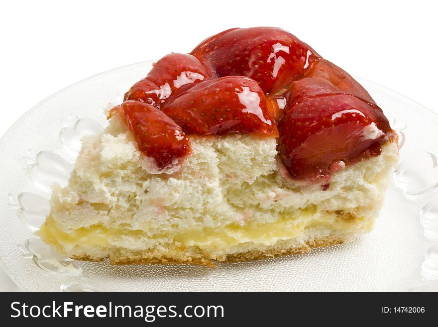 Delicious strawberry cheese cake