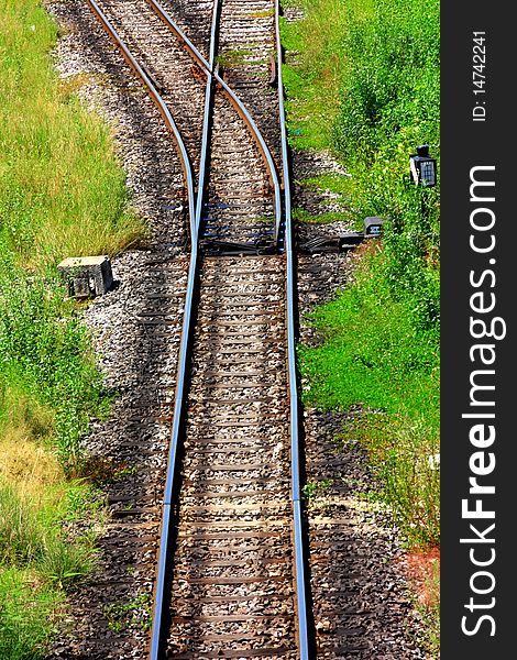 The picture shoe the texture of railway