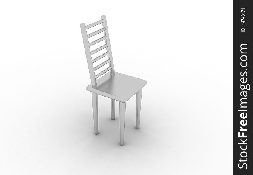 Illustration of model of a chair on a white background