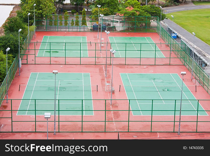 Stadium tennis in the park,sport of relax