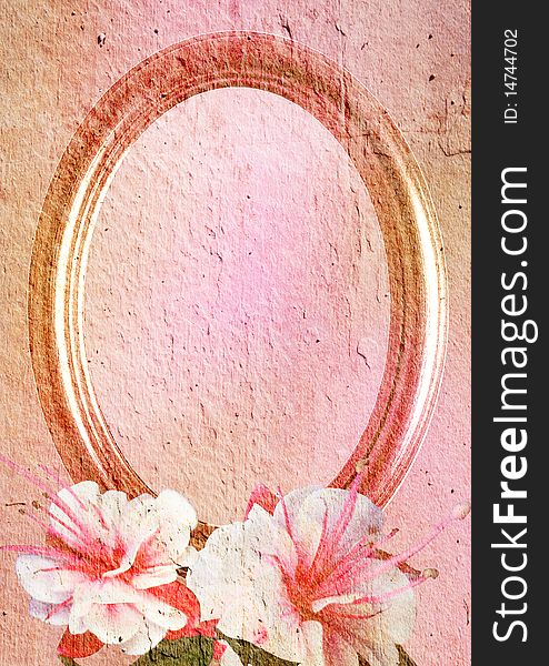 Vintage stylized oval frame with patina texture, background for your text. Vintage stylized oval frame with patina texture, background for your text