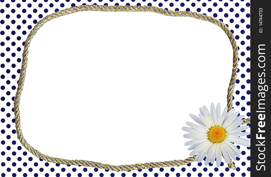 Dotted Frame With Daisy