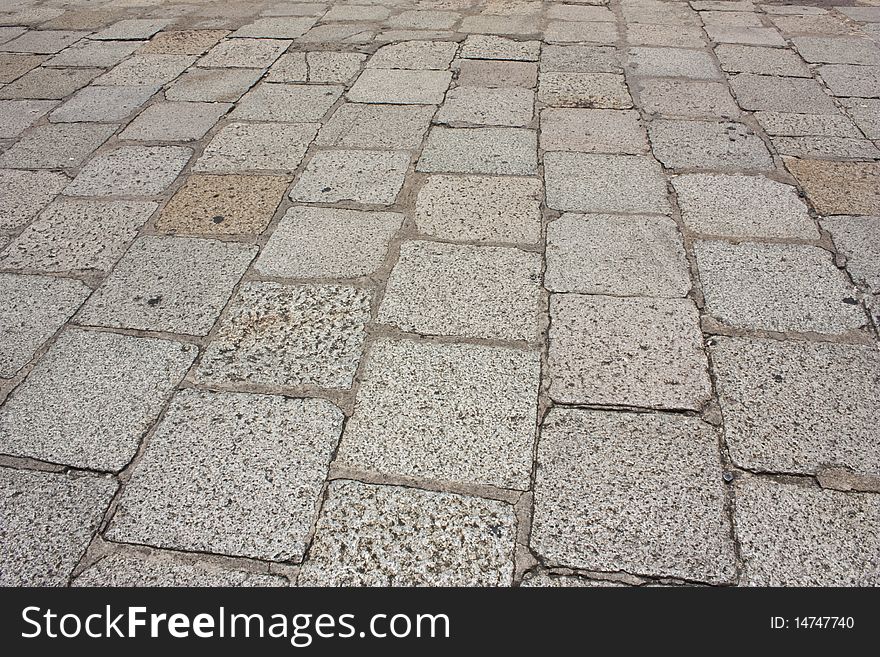 Bricks of the walking street wall