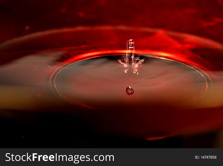 Background of red and orange with water drops. Background of red and orange with water drops