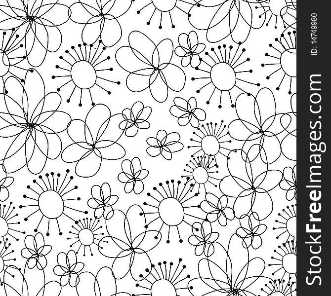 Cartoon seamless pattern. Universal template for greeting card, web page, background
