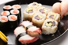 Set Of Japanese Sushi Royalty Free Stock Images