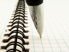 Ball-point Pen On Notebook Stock Photo Ball-point Pen On Notebook Stock Photo