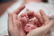 Little Baby Foot Royalty Free Stock Photos