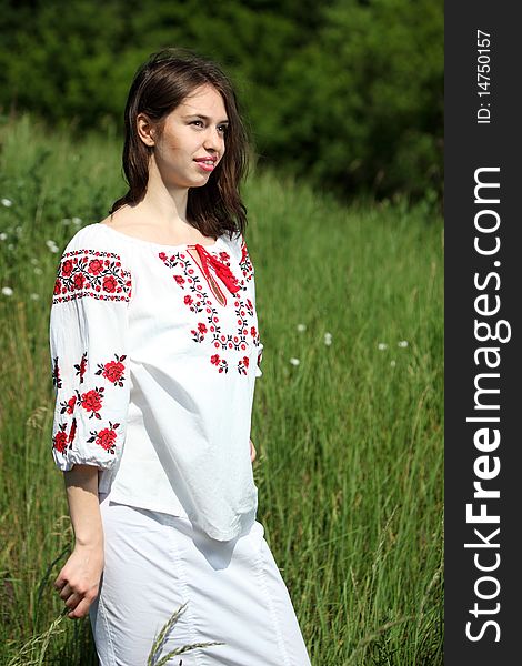 Attractive ukrainian women in the traditional clothes. Attractive ukrainian women in the traditional clothes.