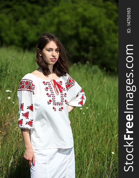 Attractive ukrainian women in the traditional clothes. Attractive ukrainian women in the traditional clothes