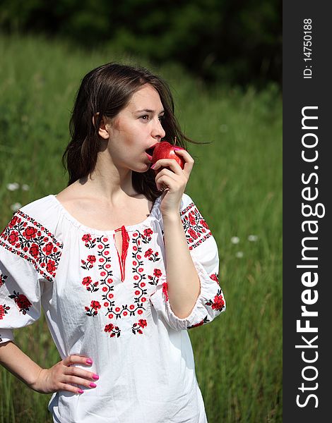 Attractive ukrainian women in the traditional clothes. Attractive ukrainian women in the traditional clothes