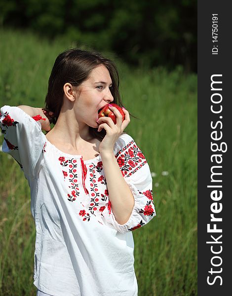 Attractive ukrainian women in the traditional clothes. Attractive ukrainian women in the traditional clothes