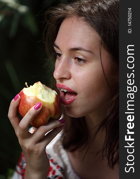 Ukrainian Girl With Apple