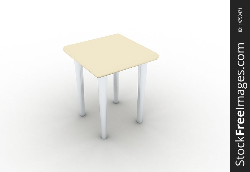 Illustration of model of a stool on a white background