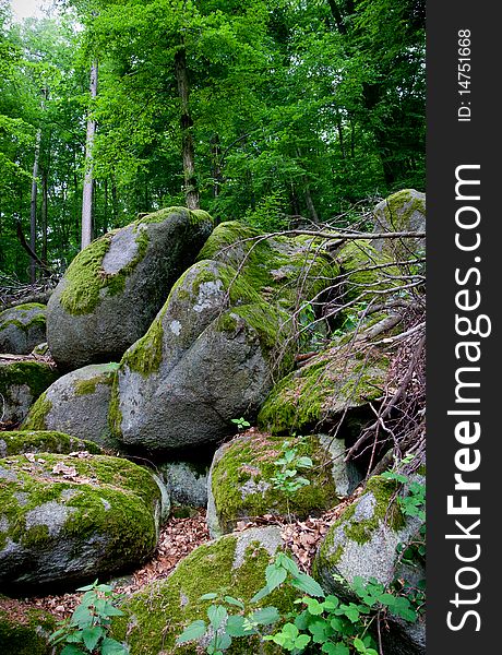 Geo park Felsenmeer (stone river), Germany. Geo park Felsenmeer (stone river), Germany