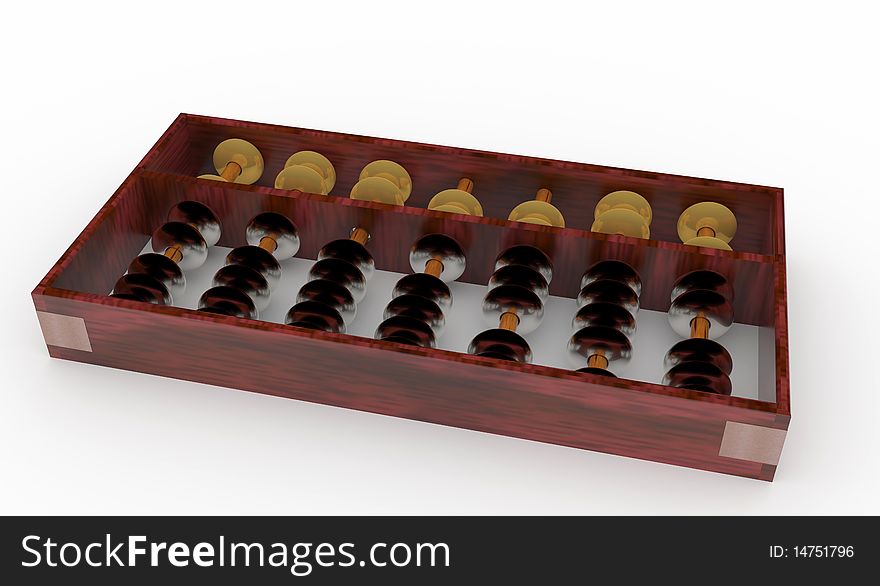 Computer-generated three-dimensional Abacus