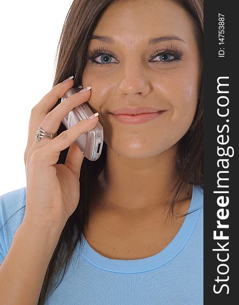 Beautiful woman on the phone