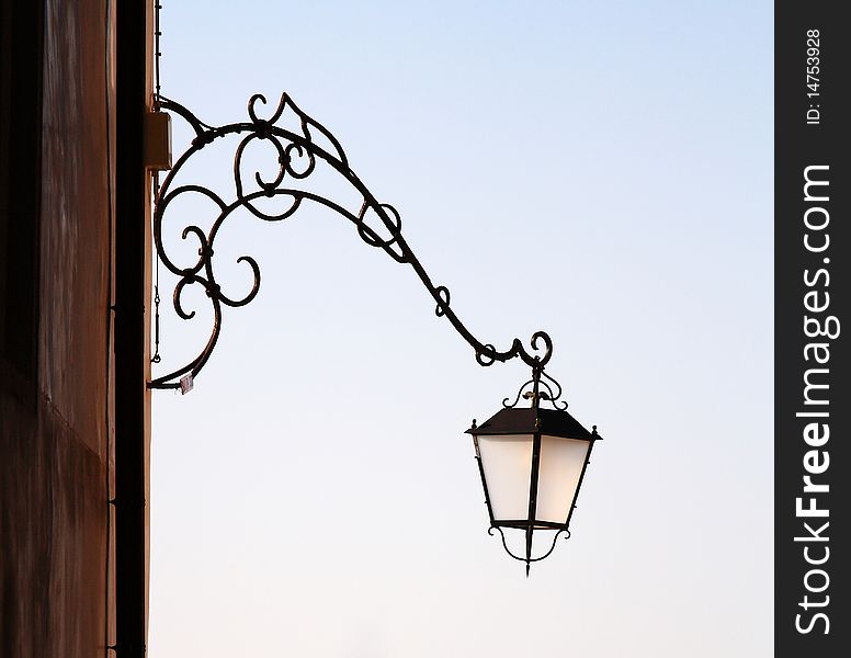 Italian style lamp on the wall,Venice Italy. Italian style lamp on the wall,Venice Italy