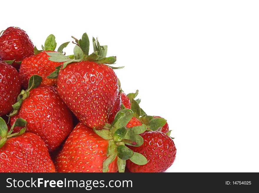 Isolated strawberry on white background