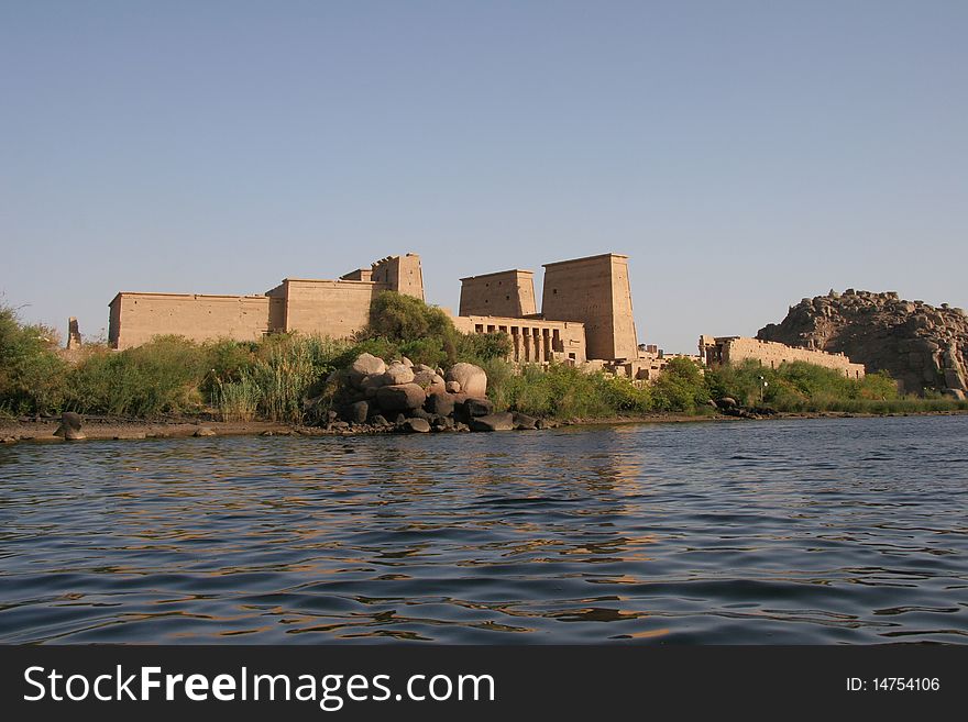 Egypt Temple of Philae Exterior view from Sea