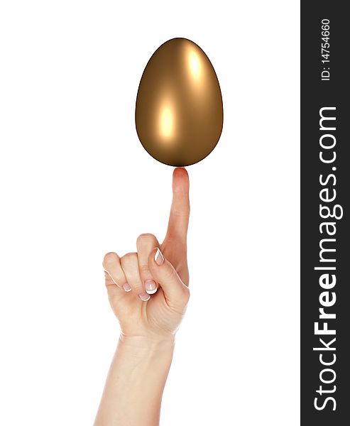 Golden Egg And Hands