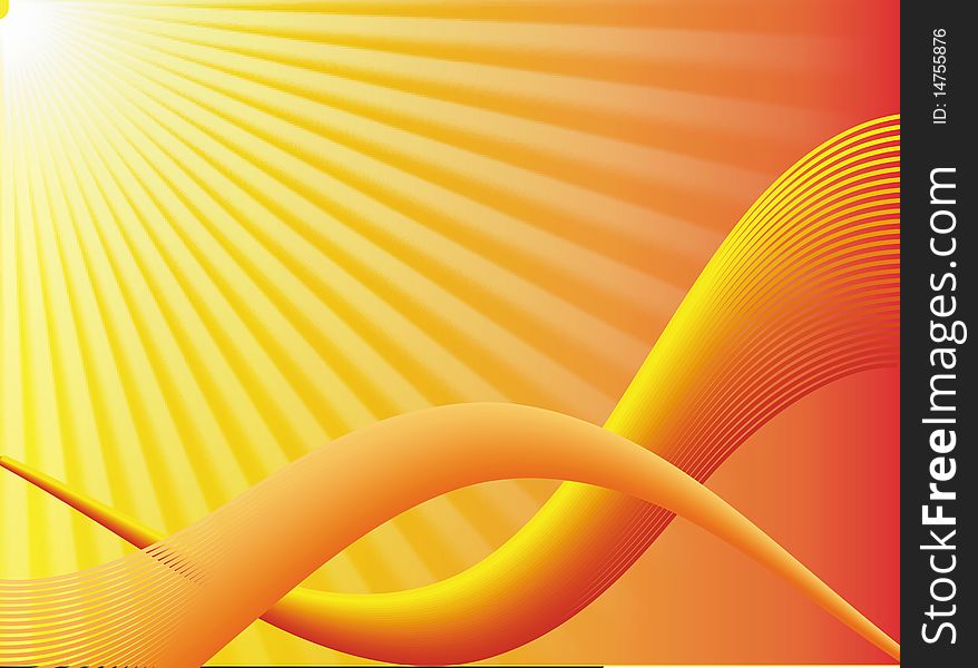 Summer abstract picture. Summer illustration. vector