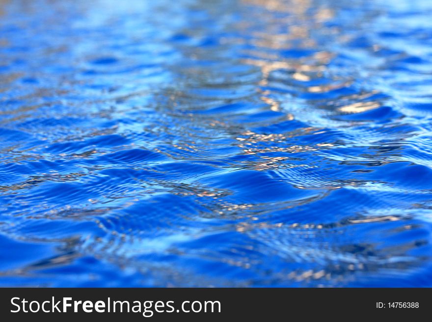 Water surface reflections, close-up