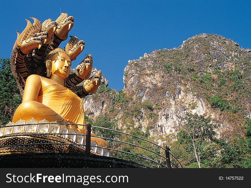 Beautiful Buddha statue in Thailand