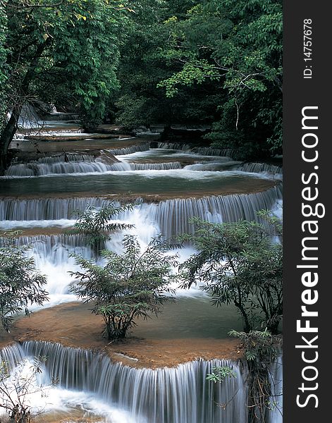 Waterfall in Kanchanaburi Province, Thailand