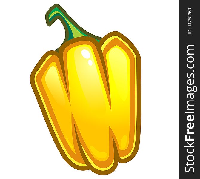 Illustration of icon vegetable pepper