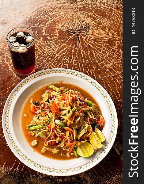 Delicious thai style food,hot and spicy taste. Delicious thai style food,hot and spicy taste