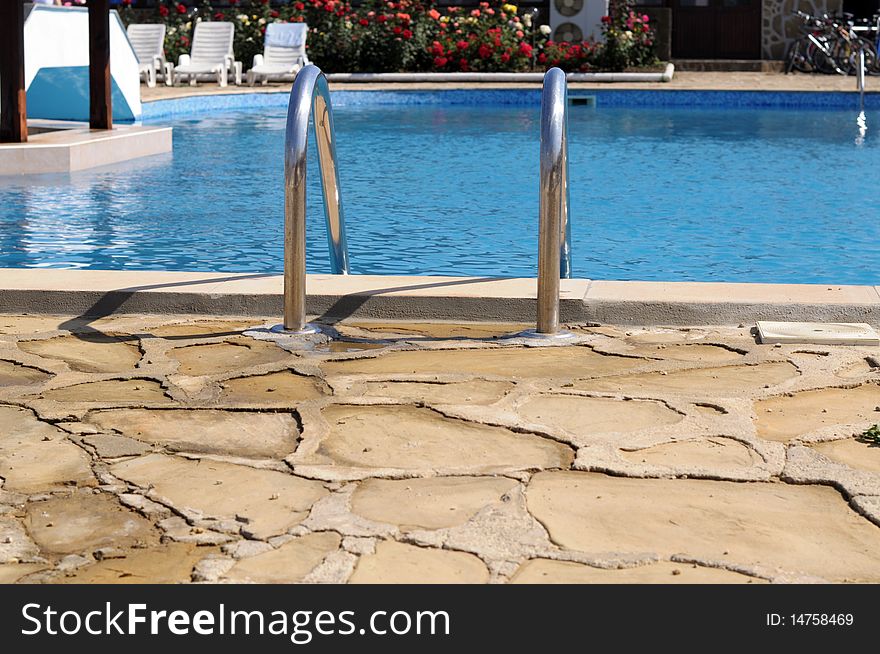 Swimming pool near the sea