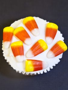 Halloween Candy Corn Cupcake Royalty Free Stock Image Halloween Candy Corn Cupcake Royalty Free Stock Image