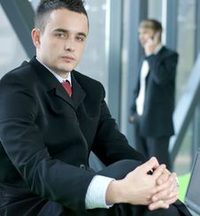 Portrait Of A Young Business Man In An Office Stock Photo