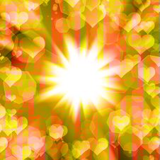Abstract Background Of Glowing Hearts Royalty Free Stock Photography Abstract Background Of Glowing Hearts Royalty Free Stock Photography