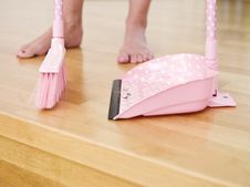 Cleaning The Floor Royalty Free Stock Photography Cleaning The Floor Royalty Free Stock Photography