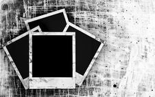 Blank Photo Frame On The Grunge Royalty Free Stock Photography