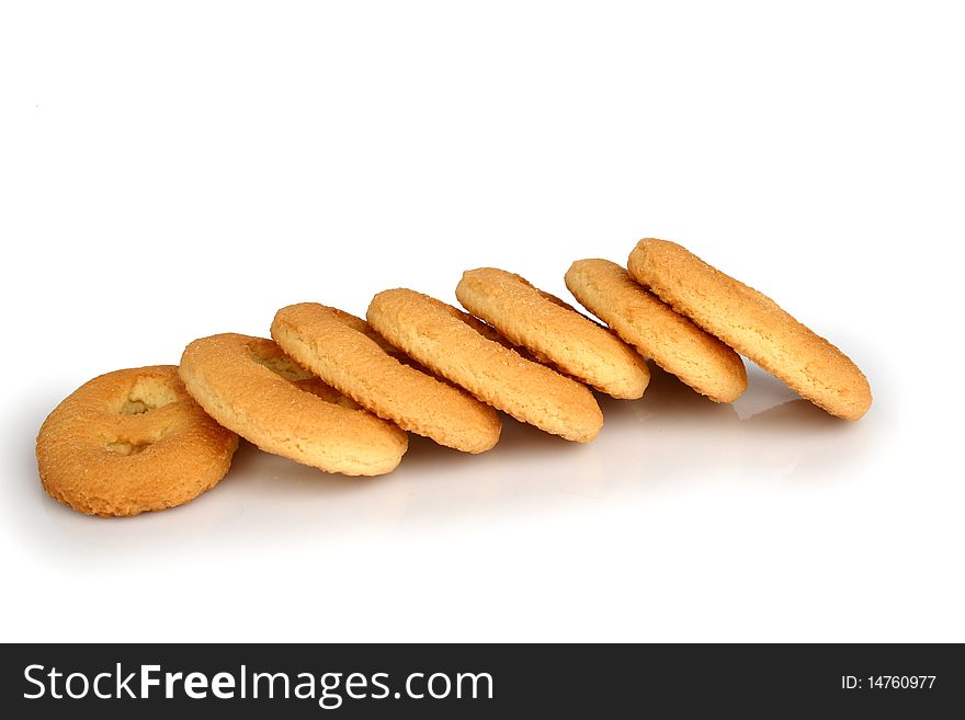 Biscuit is isolated on white background