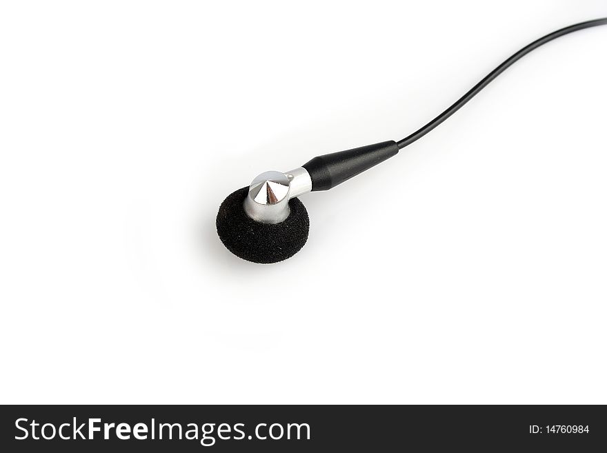 The black headset isolated on white background