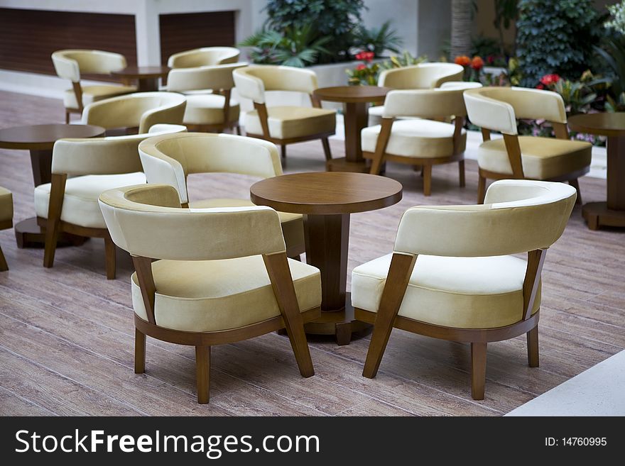 Hotel lobby and chairs