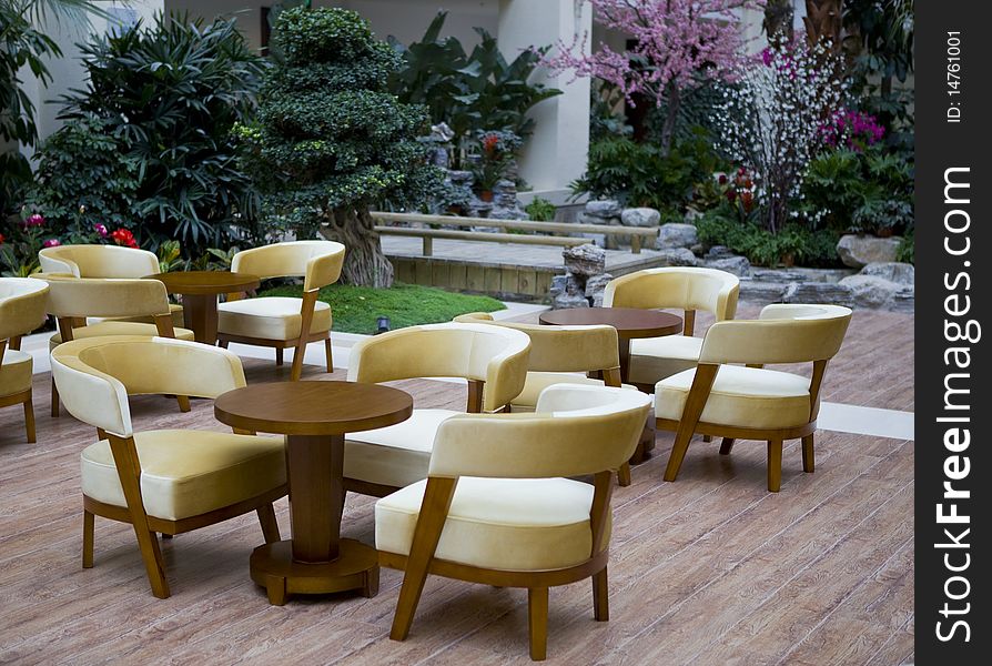 Hotel lobby and chairs