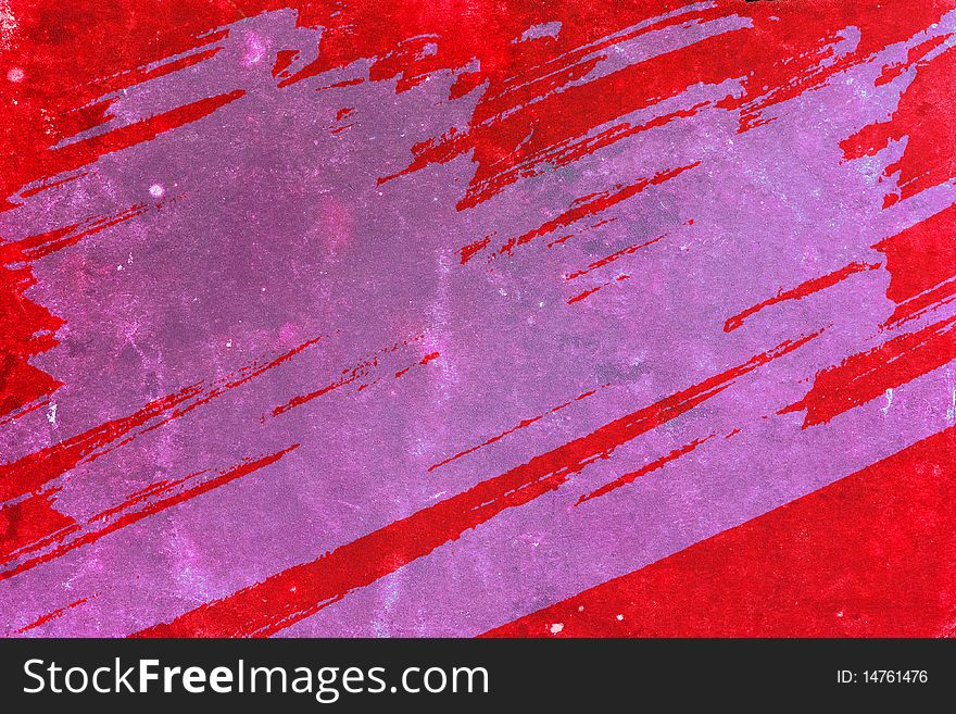 Red wall with a grunge background (texture)