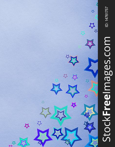 Star background on blue paper