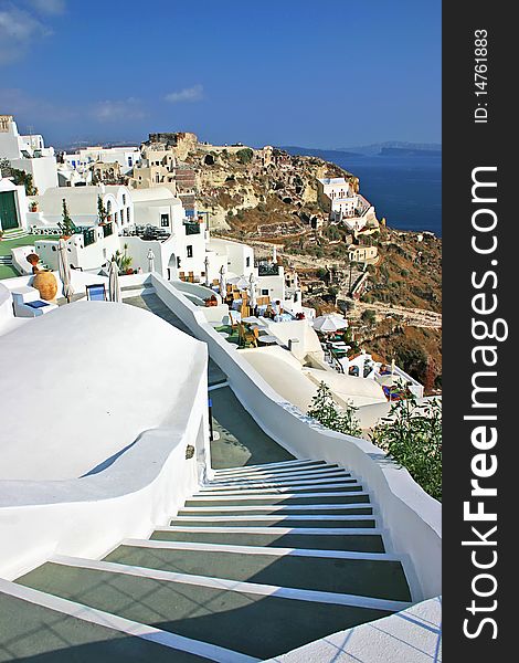 Typical architecture view from Oia Santorini. Typical architecture view from Oia Santorini