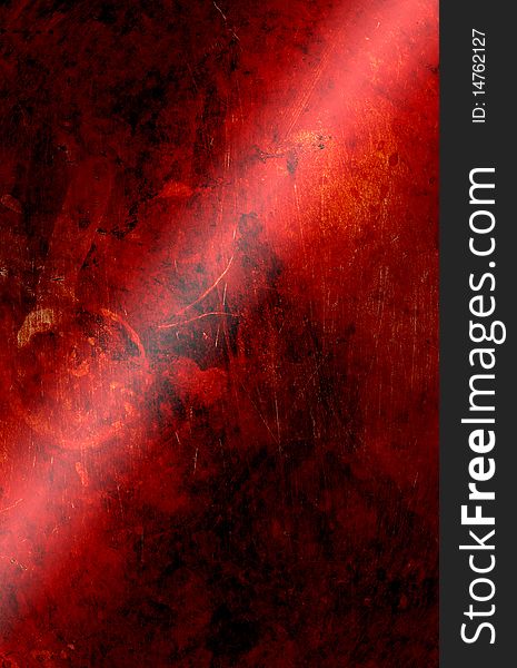 Red wall with a grunge background (texture)