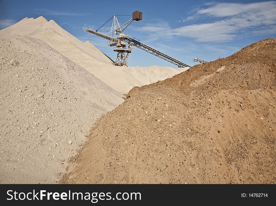 Conveyor On Site At Gravel Pit