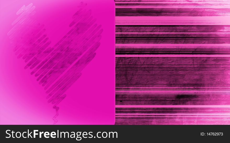 Grunge love pattern background
 with some stains on it