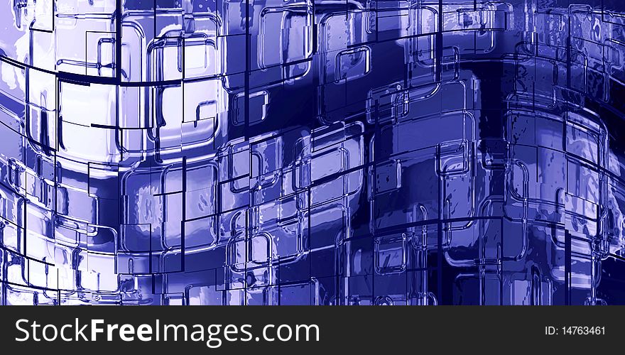 Abstract texture of soft metal squares