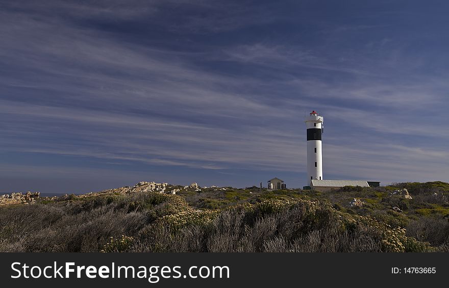 Lighthouse, Cape Town on the coast of South Africa