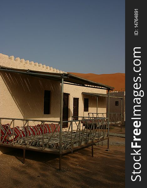 Desert camp in wahiba sands, oman